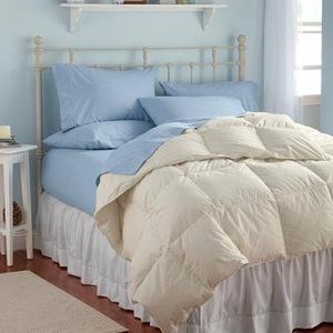 Box-Stitch Goose Down Comforter, Warm, Queen