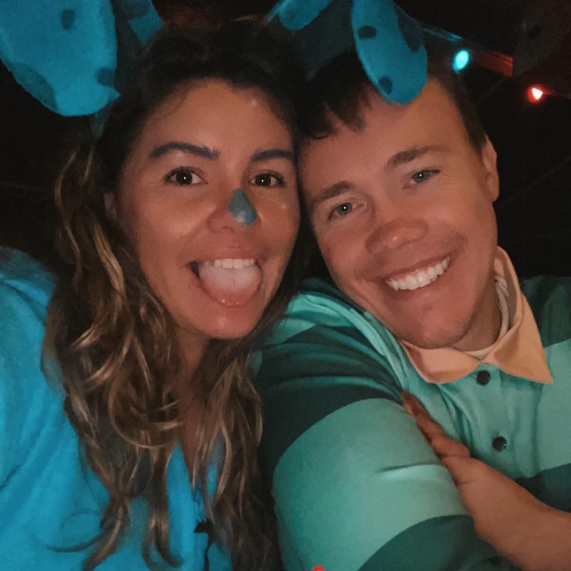 Our first OFFICIAL couples costume: Blue and Steve from Blue's Clues.