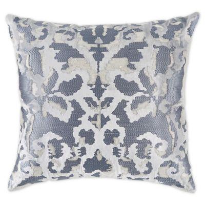 Callisto Home Modern Square Throw Pillow in Silver