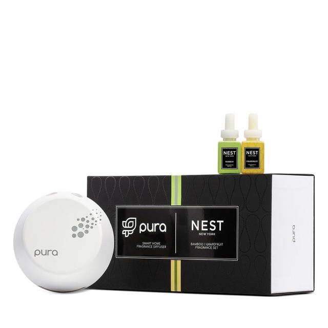NEST Fragrances Pura Smart Home Fragrance Diffuser Set with Bamboo & Grapefruit Refills