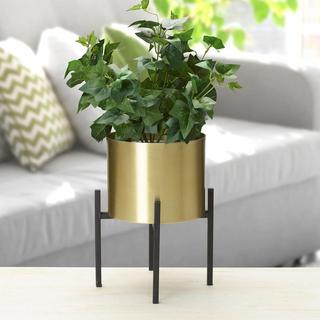 Golden Vase With Stand