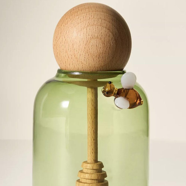 Catania Glass Honey Pot