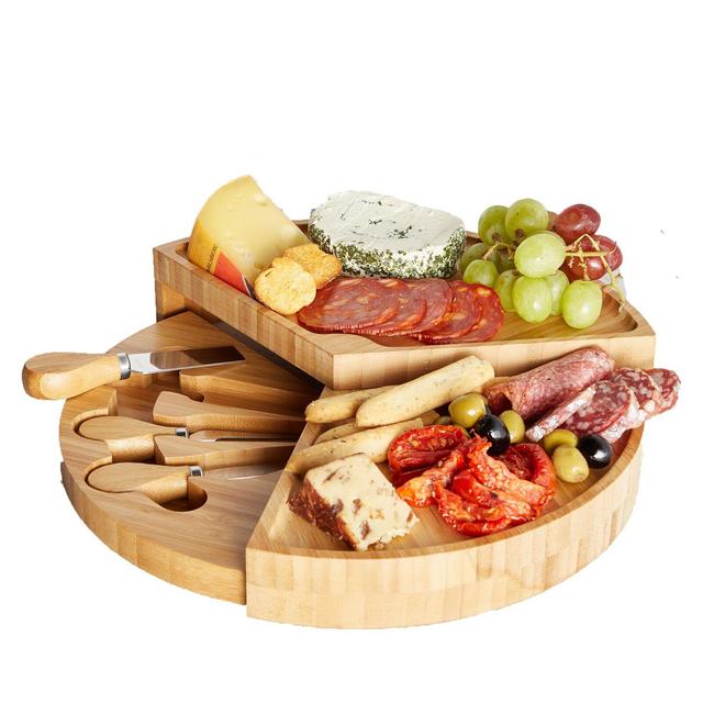 Tiered Fold Out Cheese Board and Platter (Set of 4)