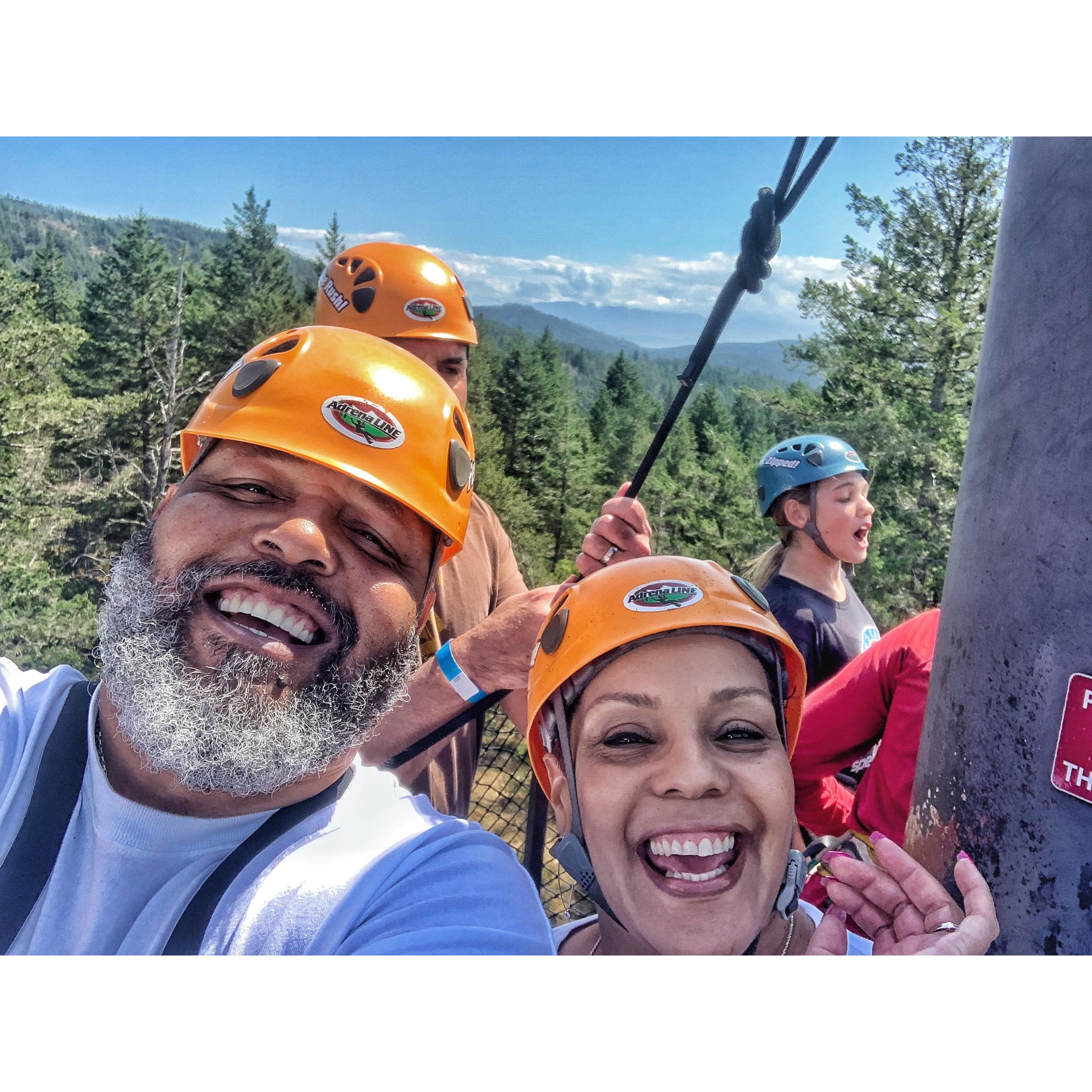 Ziplining with Adrena LINE Zipline Adventure Tours in Sooke, BC 2019