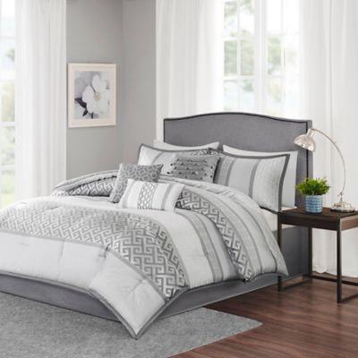 Madison Park Bennett Queen Comforter Set in Grey