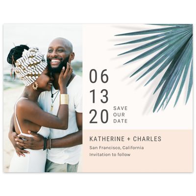 Green Wedding Digital Save the Date - Escape Figure