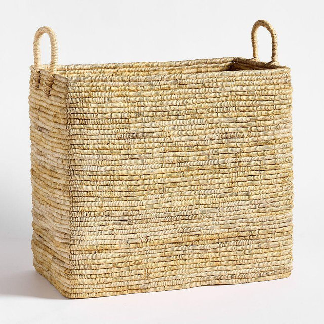 Coil Basket, Tall Rectangle - Natural