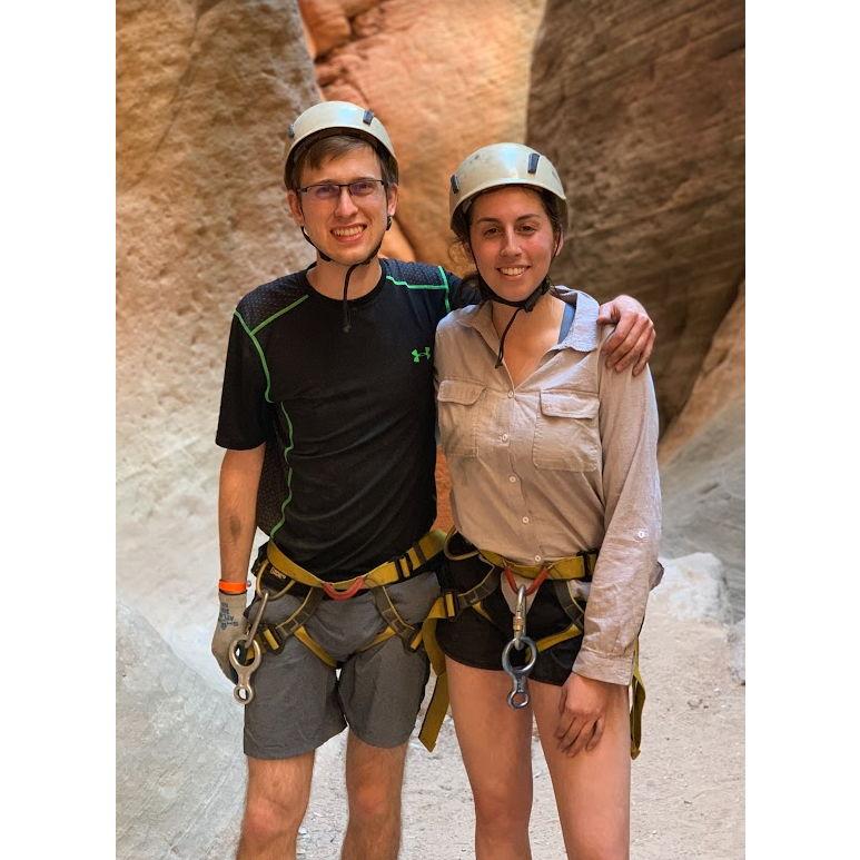 Rappelling in Zion National Park.