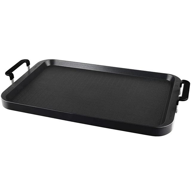 Vayepro Stove Top Flat Griddle,2 Burner Griddle Pan for Glass Stove Top Grill,Aluminum Pancake Griddle,Non-Stick Top Griddle for Gas Grill,Charcoal Grill Double Burner Griddle For Camping/Indoor