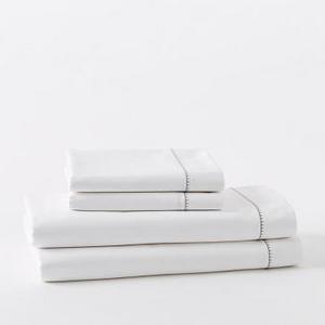 400 Thread Count Organic Sateen Sheet Set, Queen, White