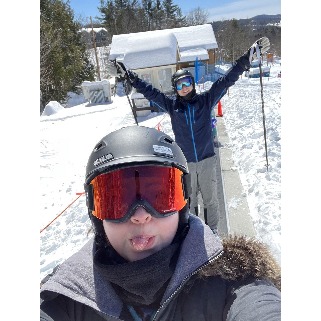 Helena's First Day Skiing! March 2024