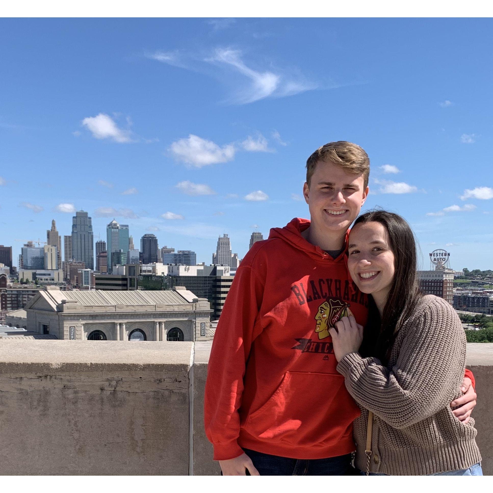 Ellie showing Austin around KC