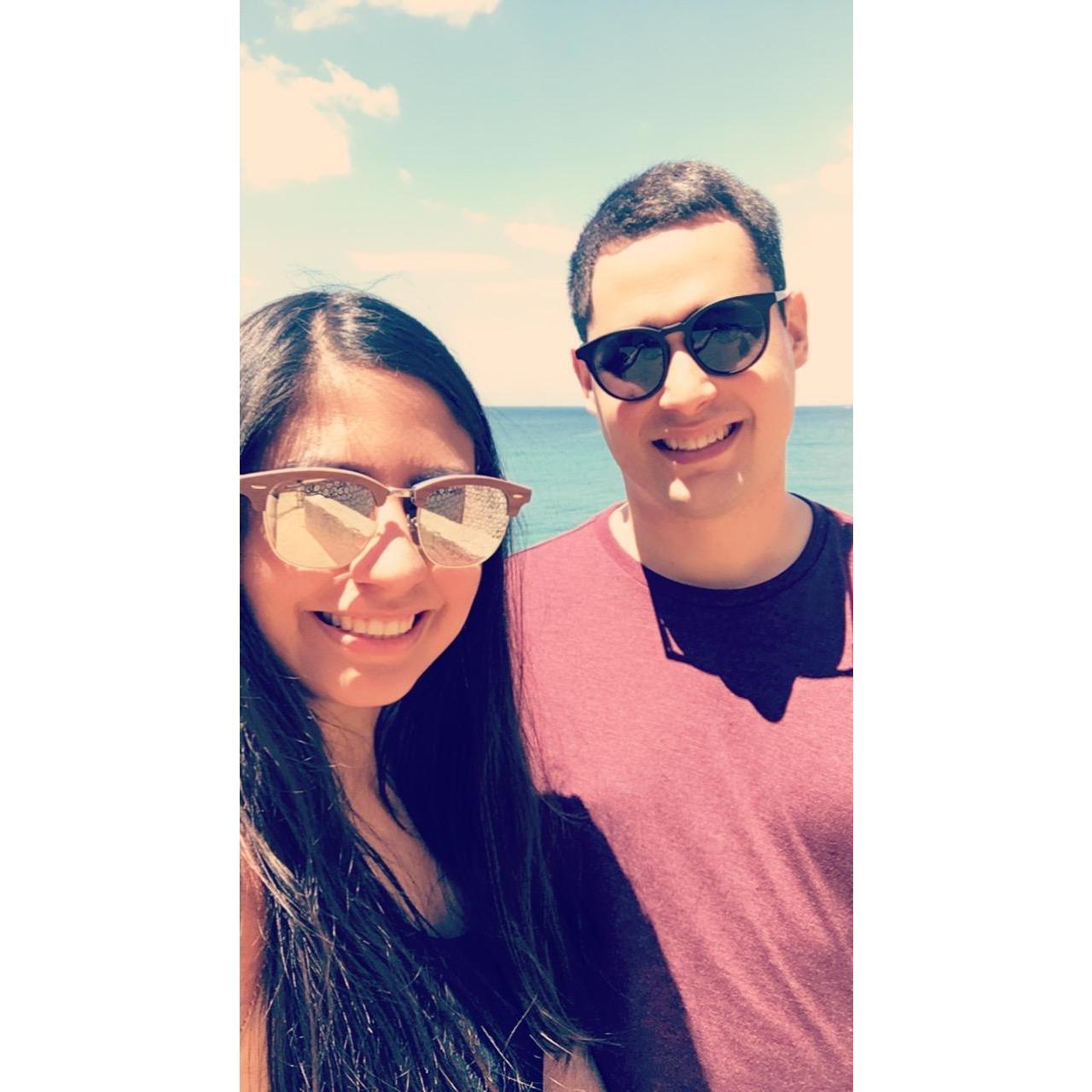 beach selfie