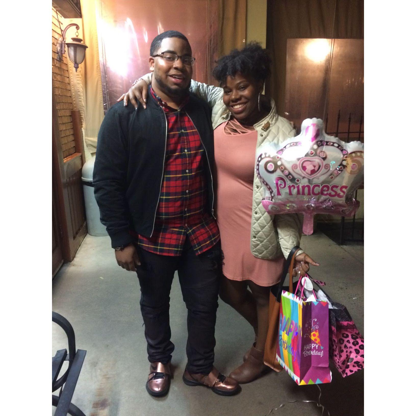 We took this picture when Kaelen was just 21 and Nia was only 20!