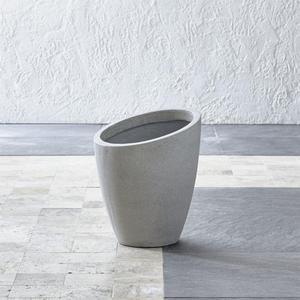Slant Light Grey Short Planter