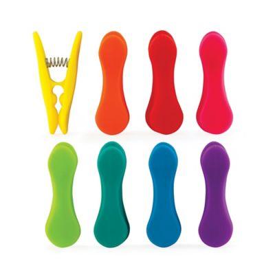 Kikkerland® Design Rainbow Bag Clips (Set of 8)