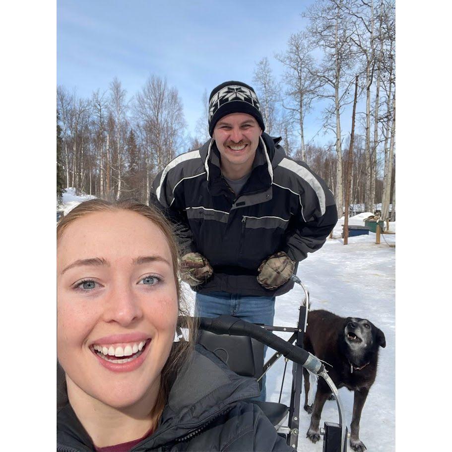 Our first trip together - dog sledding in Alaska