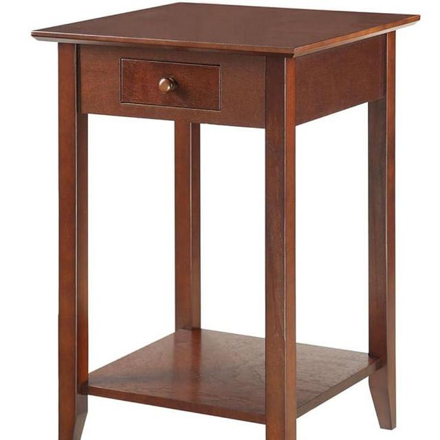 Convenience Concepts American Heritage End Table with Drawer and Shelf, Espresso
