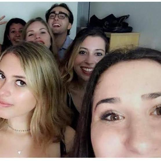 The first party Ross & Jamie ever went to was a sorority party in 2016. Ross came to hang out with Jamie's friends, and this infamous selfie came into existence.
