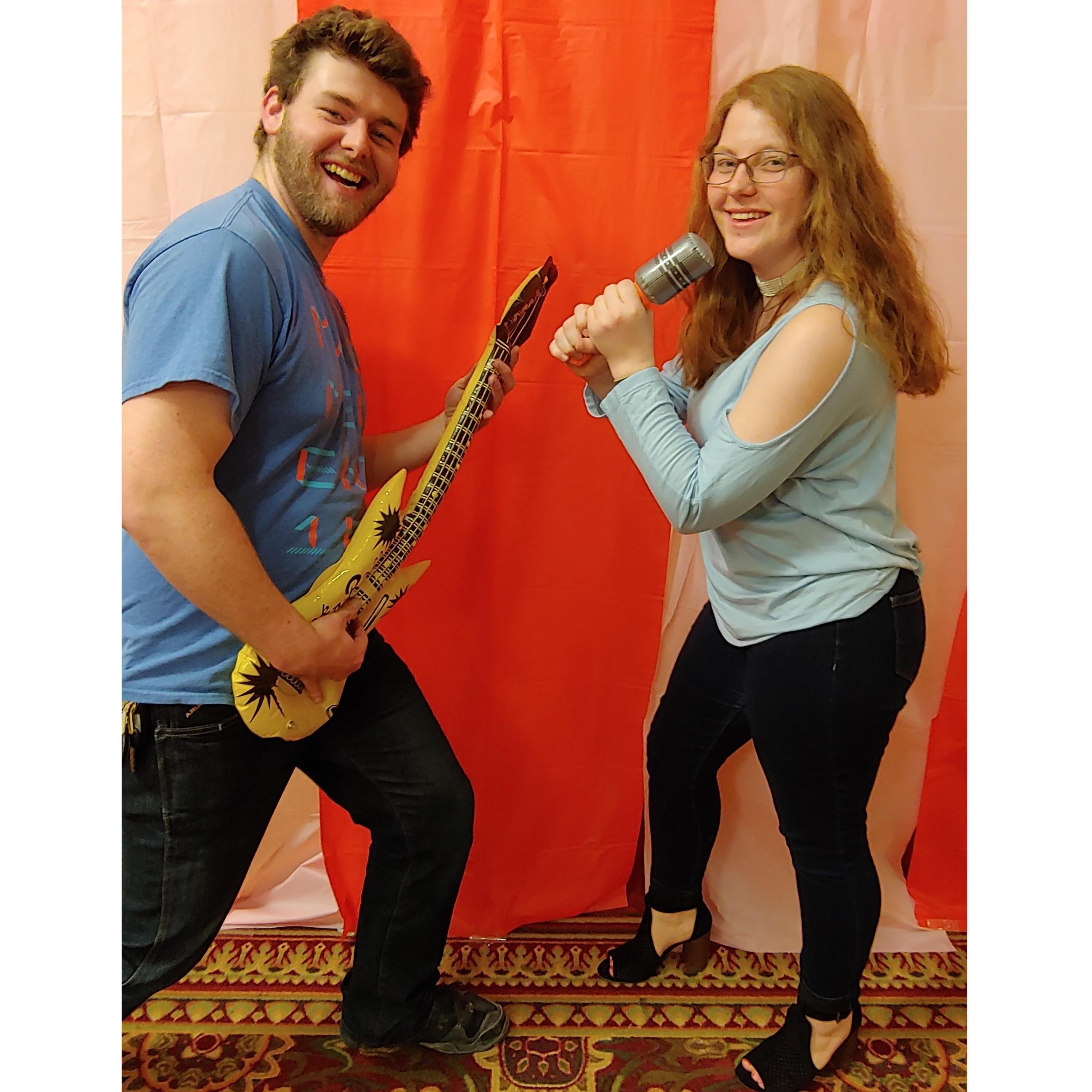 Rocking out together at an ISU After Dark.