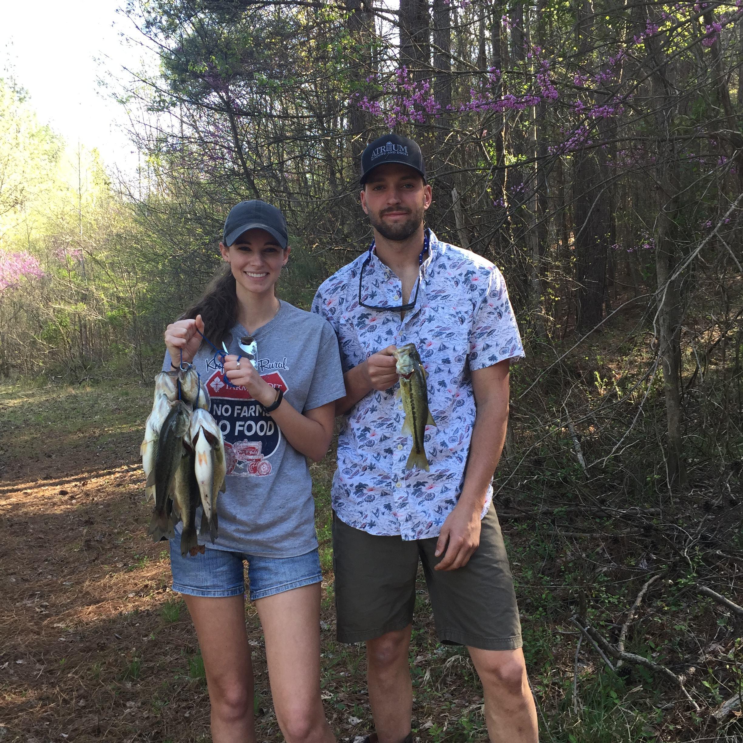 Granted, two of the fish on my string were my sister's, but....