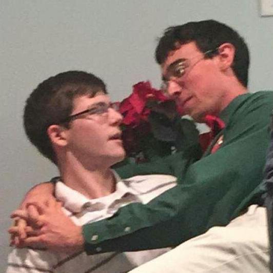 Rachel captioned this, "When the boys you're dating like each other more than you..."