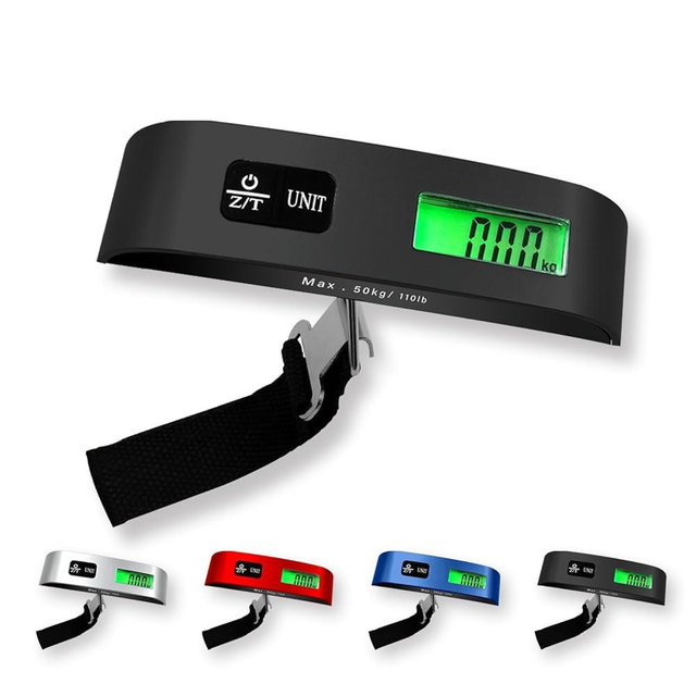Luggage Scale, 110lb Luggage Weight Scale with 4 Unit Switching Functions&LED Display, Luggage Scale Travel Digital for Weighing Luggage, Backpacks, Packages and Markets(Black)
