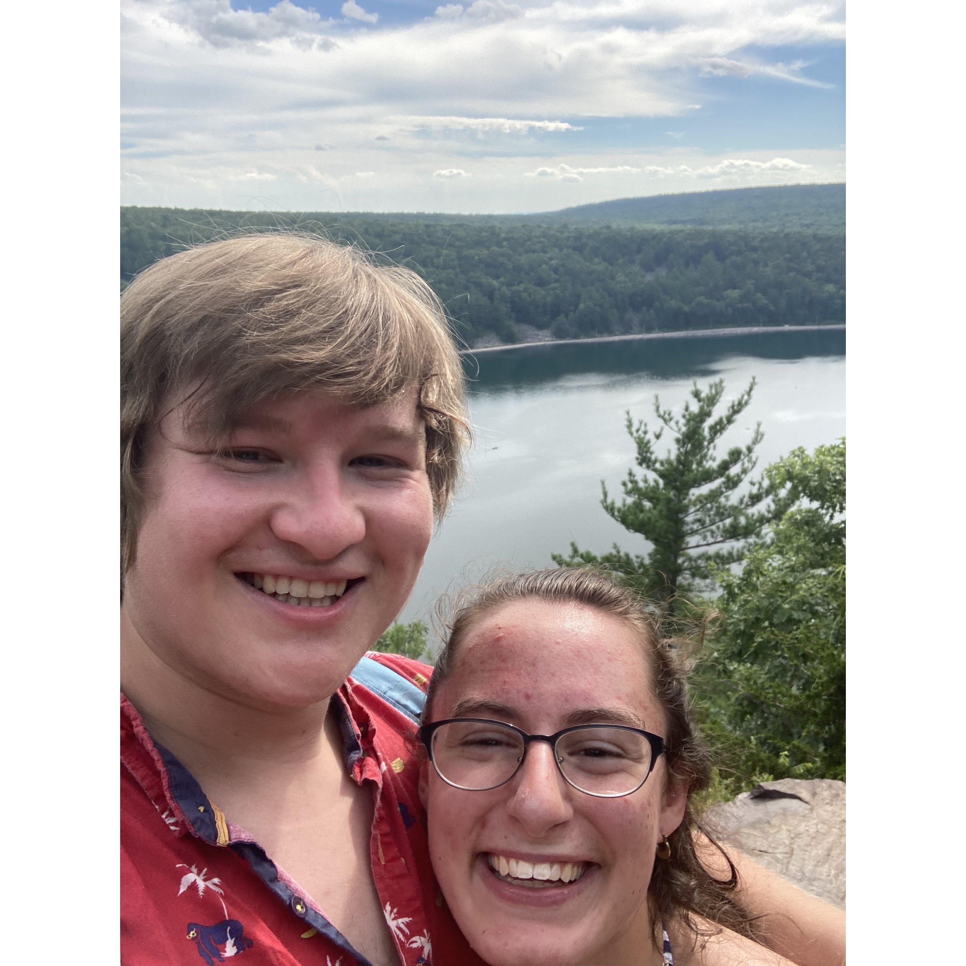 After hiking around Devil's Lake, Wisconsin, 2020