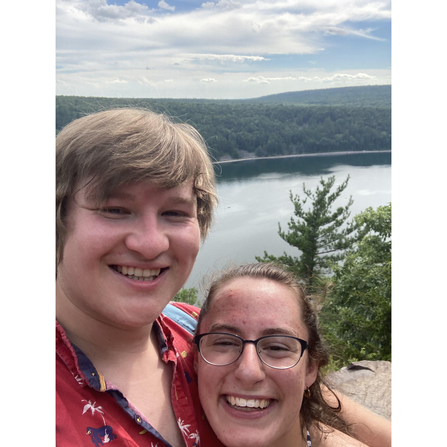 After hiking around Devil's Lake, Wisconsin, 2020