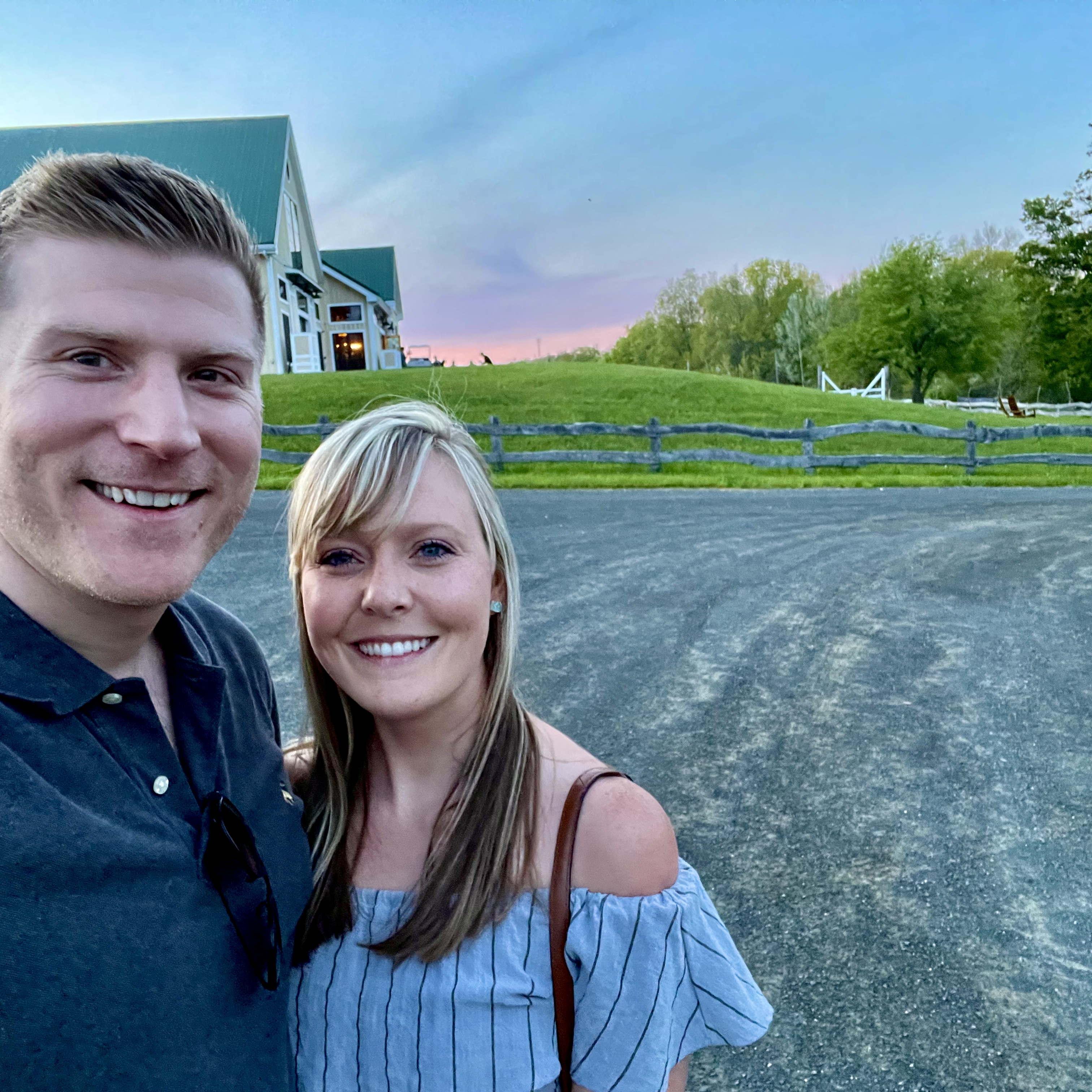 Our first tasting at our wedding venue!