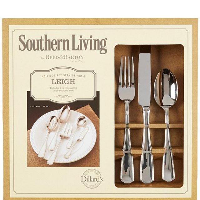 Southern LivingLeigh 45-Piece Stainless Steel Flatware Set