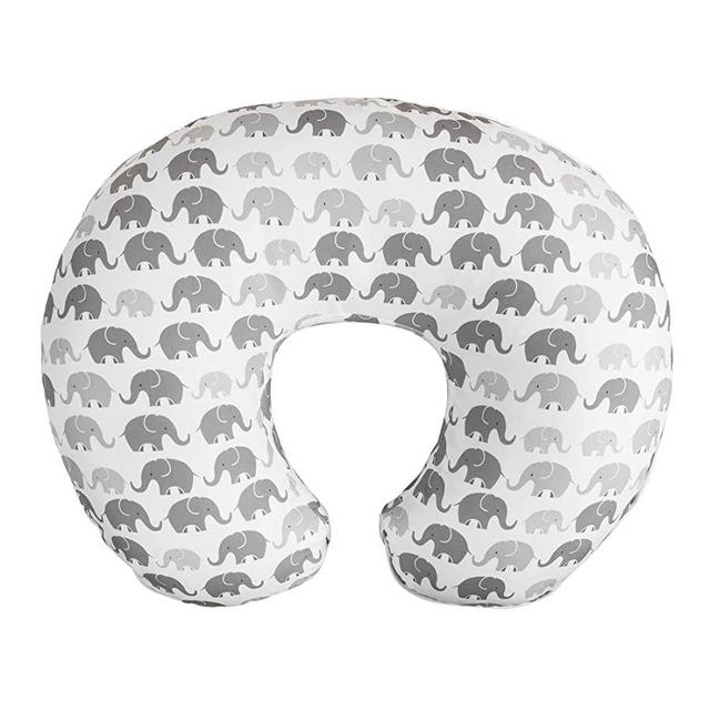 Boppy Premium Nursing Pillow Cover, Gray Elephants Plaid, Ultra-soft Microfiber Fabric in a fashionable two-sided design, Fits All Boppy Nursing Pillows and Positioners