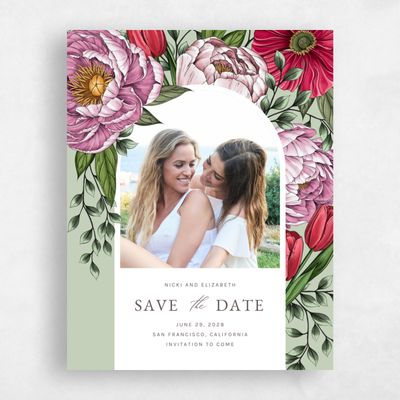Sweet Sage, Green Wedding Save the Date - Granger Photo