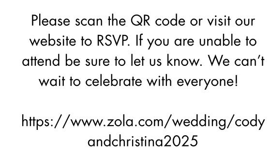 The Wedding Website of Christina Halloran and Cody Christmas