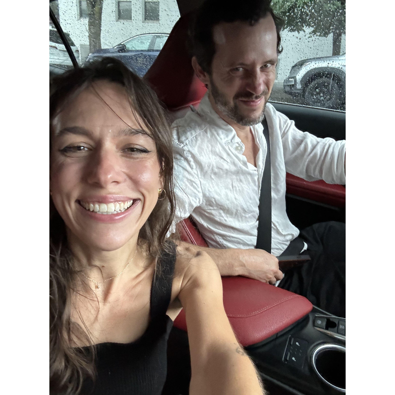Got caught in the rain during our first anniversary celebration!