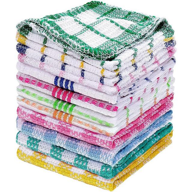 Kitchen Dish Towels, 16 Inch x 25 Inch Bulk Cotton Kitchen Towels and  Dishcloths Set, 6 Pack Dish Cloths for Washing Dishes - AliExpress