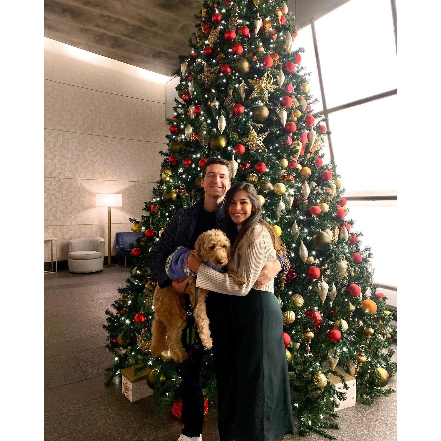 Our Christmas postcard pose