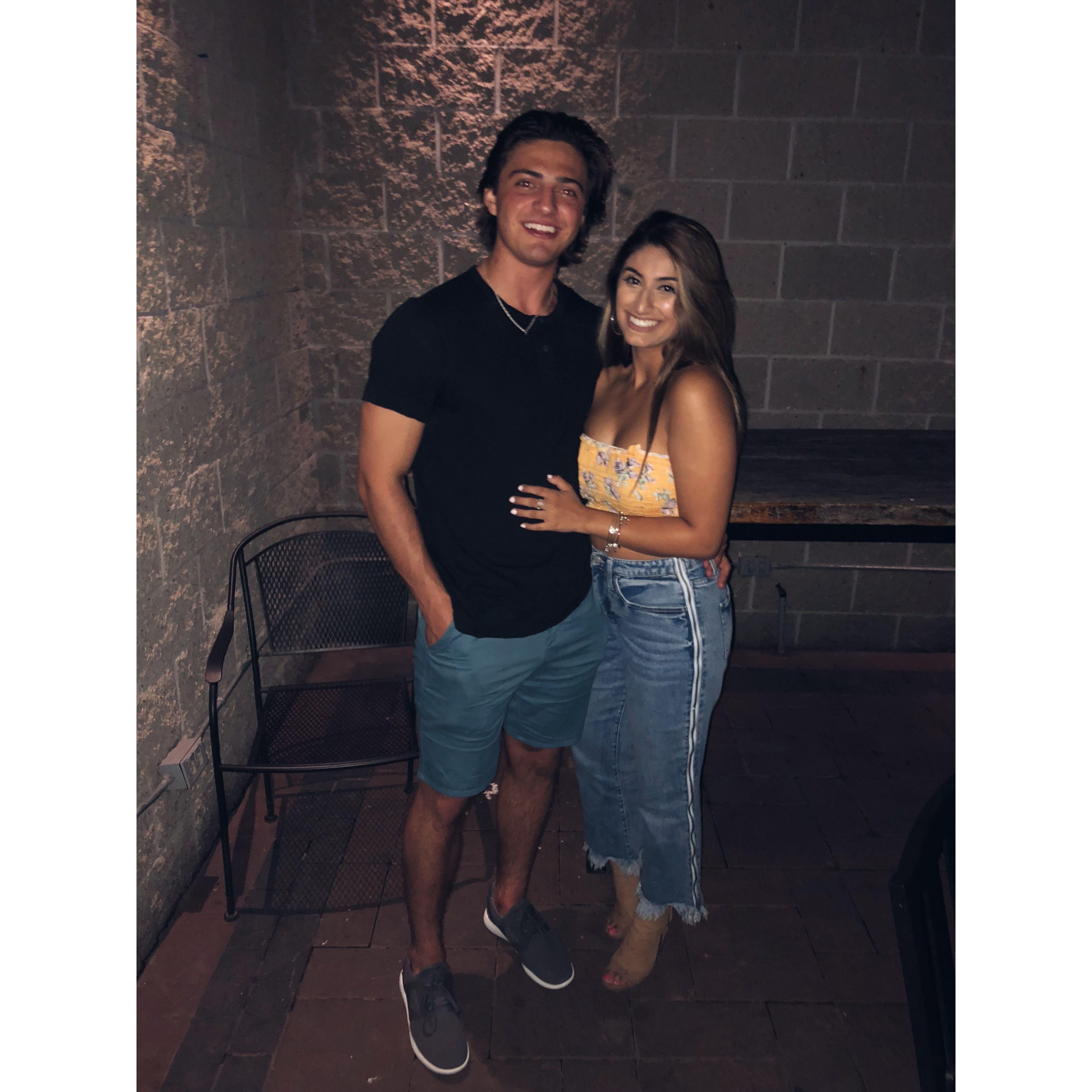 Brad's first visit to Bradley University & the night Brad made it official