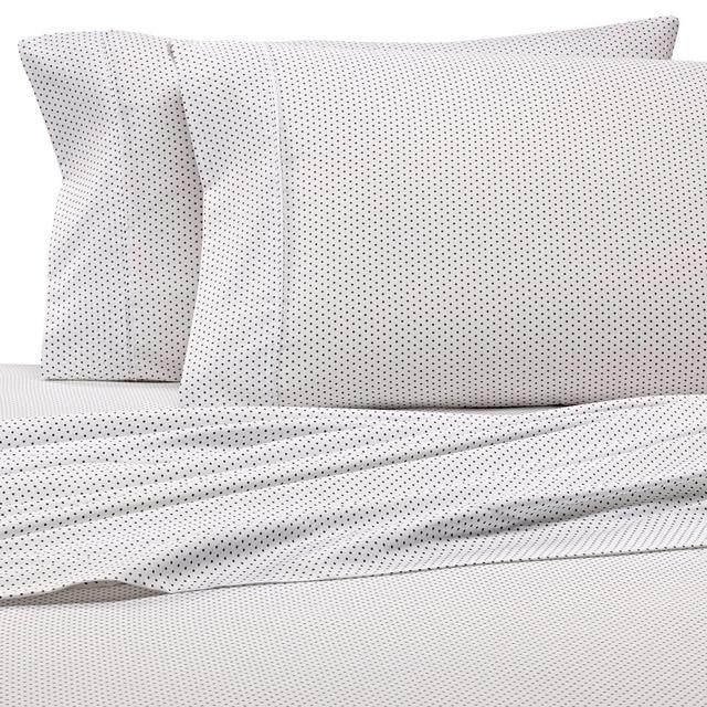 Home Collection Dot Print Queen Sheet Set in Grey
