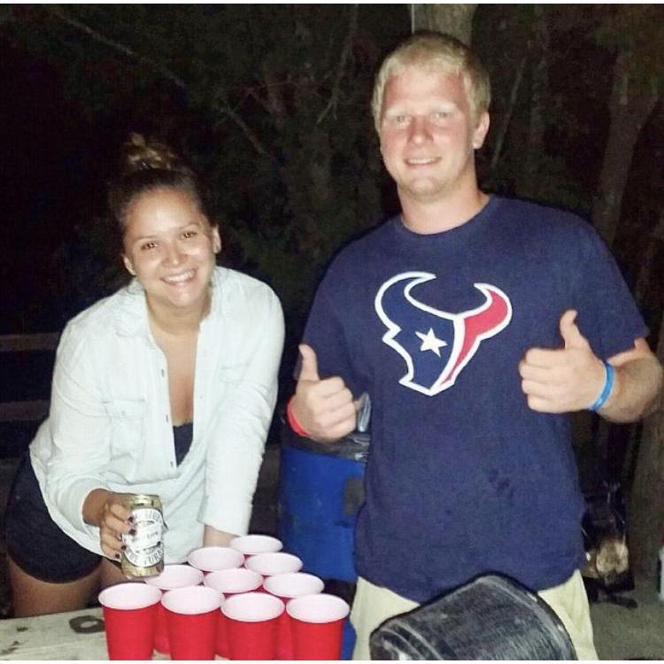July 2014: Lesley’s first time meeting some of Brocks family on a tubing/camping trip.