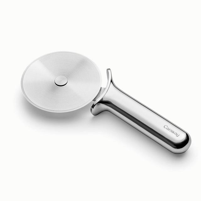 Caraway Home Stainless Steel Pizza Cutter: Silver, 8.4" Height, 3.7" Width, Hand Wash, 0.6 lbs, Single Piece