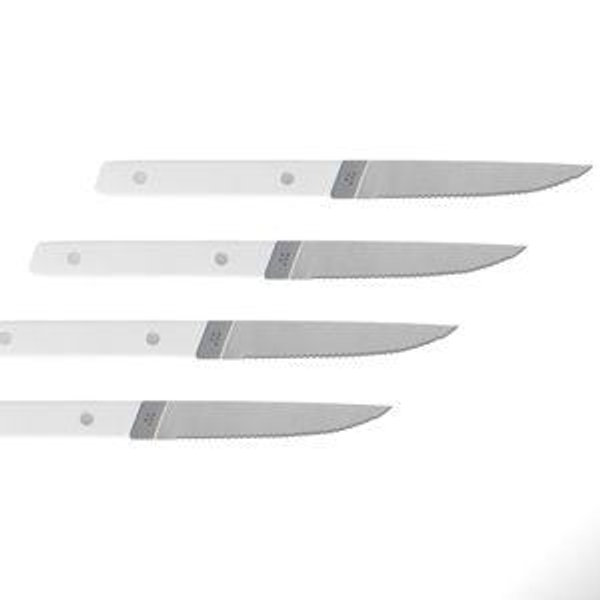 Misen Serrated Steak Knives 4pc - White