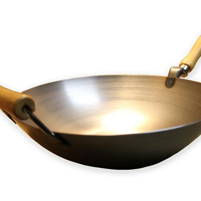 14" Flat Bottom Carbon Steel Wok