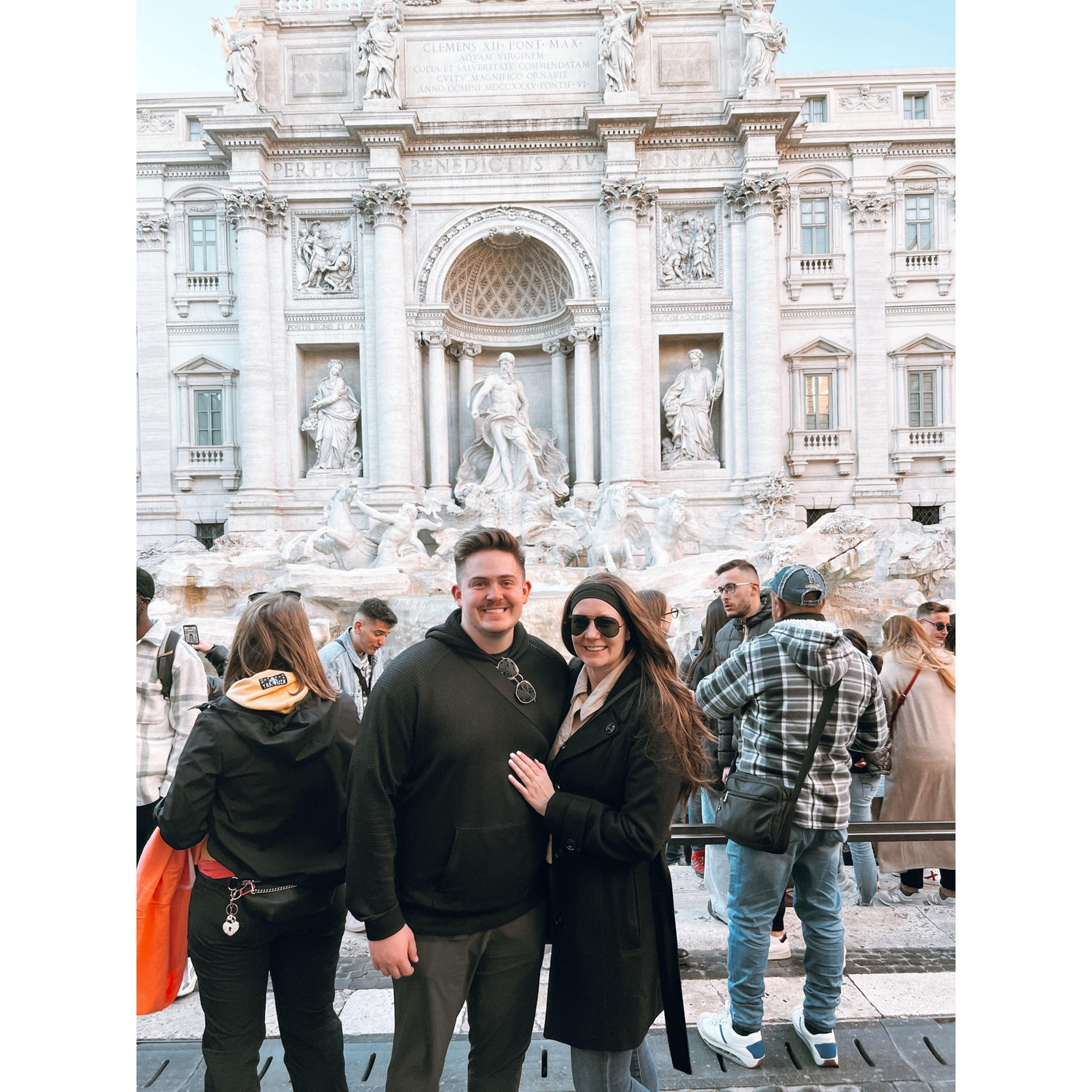 This was taken in front of the Trevi fountain! Chase used to joke with Emma that when she lived abroad for 3 months that she would meet her "Paolo" from the Lizzie McGuire movie. 3 years later we were back in Europe together!