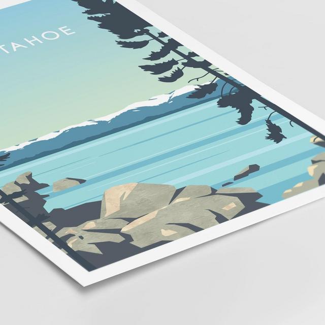 Lake Tahoe Print Poster | Tahoe Wall Art | Home Decor | Minimalist Travel Poster | Lake House Decor | Wall Decor Gift Idea