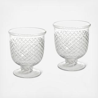 Antique Diamond Cut Etched Hurricanes