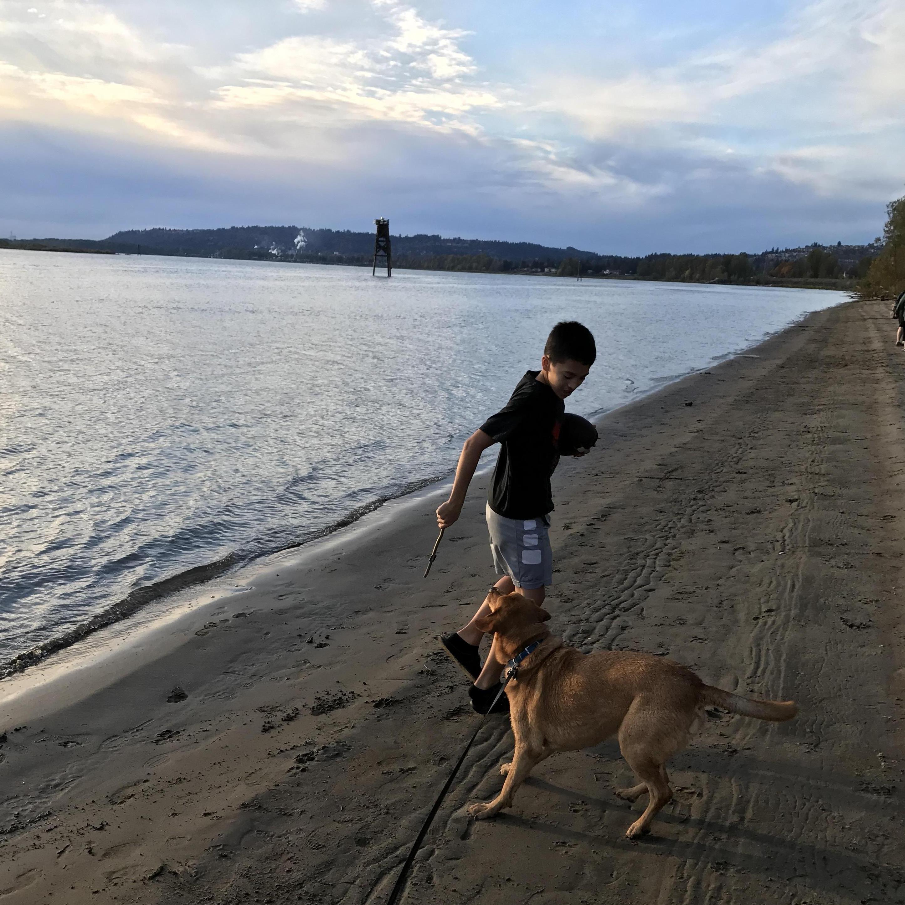 Zane and little Lukas.