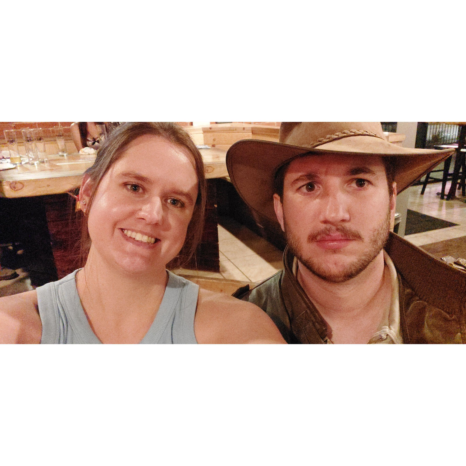 Halloween 2021 - Jason dressed as Indiana Jones and Jenny dressed as Laura Croft