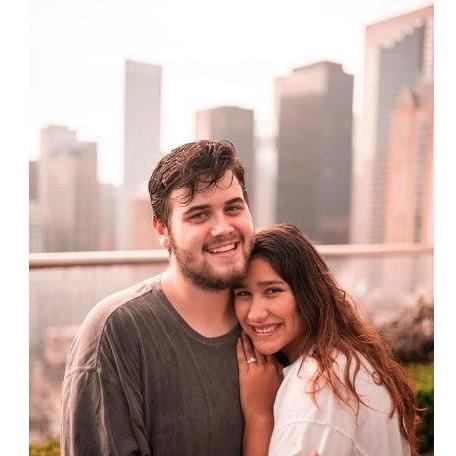This was a few moments after he proposed!