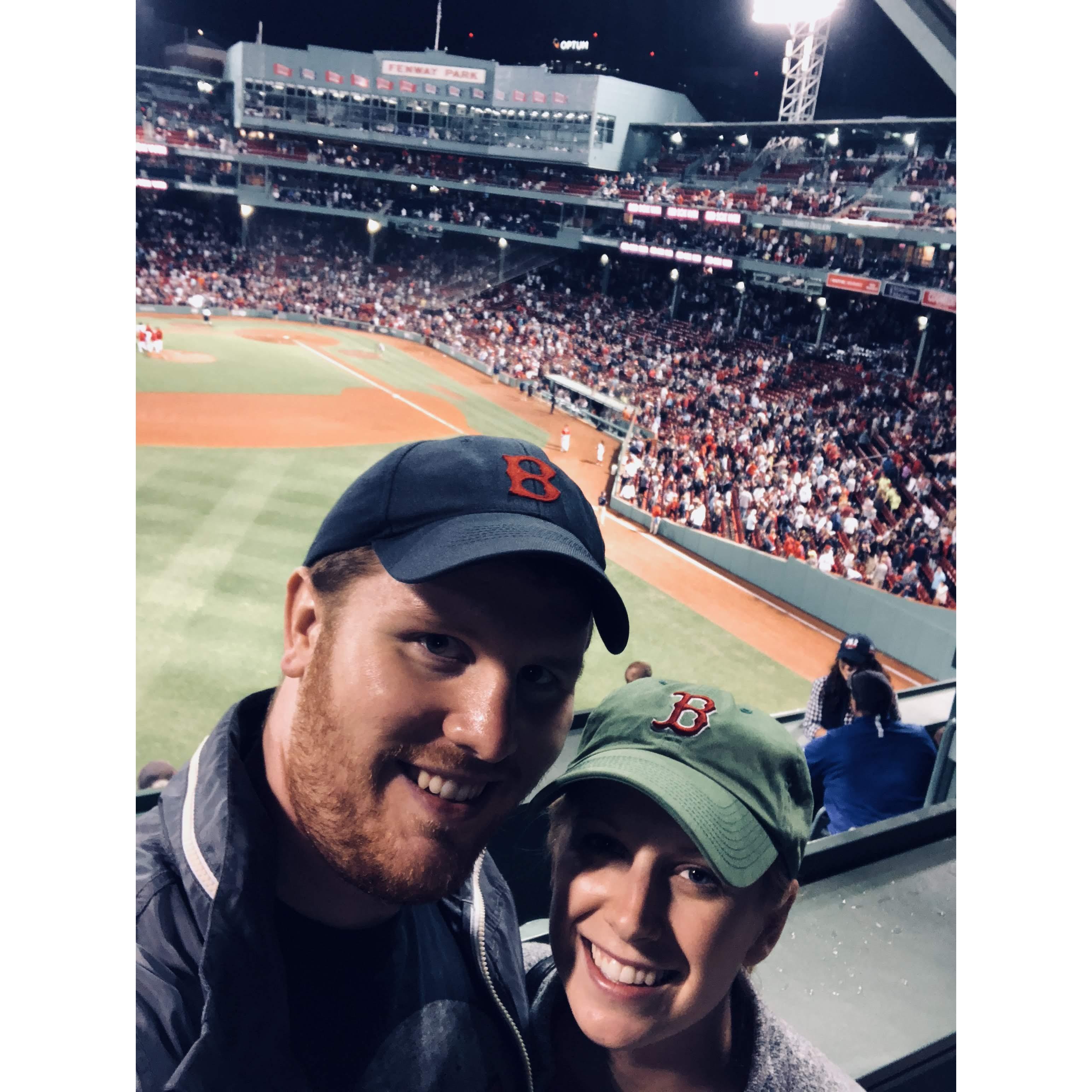 May 17 2018. Our first of many red sox games together.